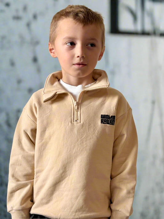 Sandstone Half Zip Fleece - Winter + Raven