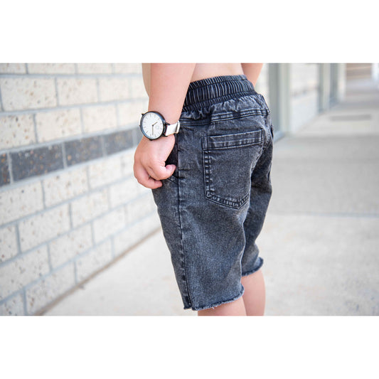 Raw Edge Shorts - Winter + Raven