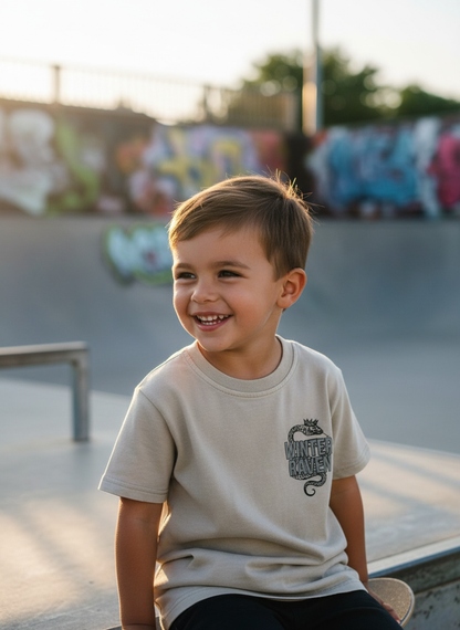 Crowned Coil Kids T-Shirt - Vintage Stone