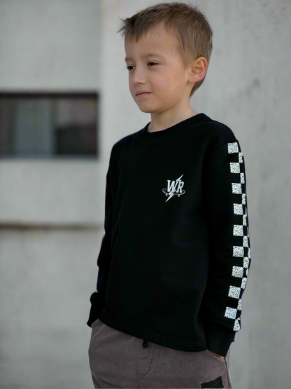 Grid Lock Long Sleeve - Winter + Raven