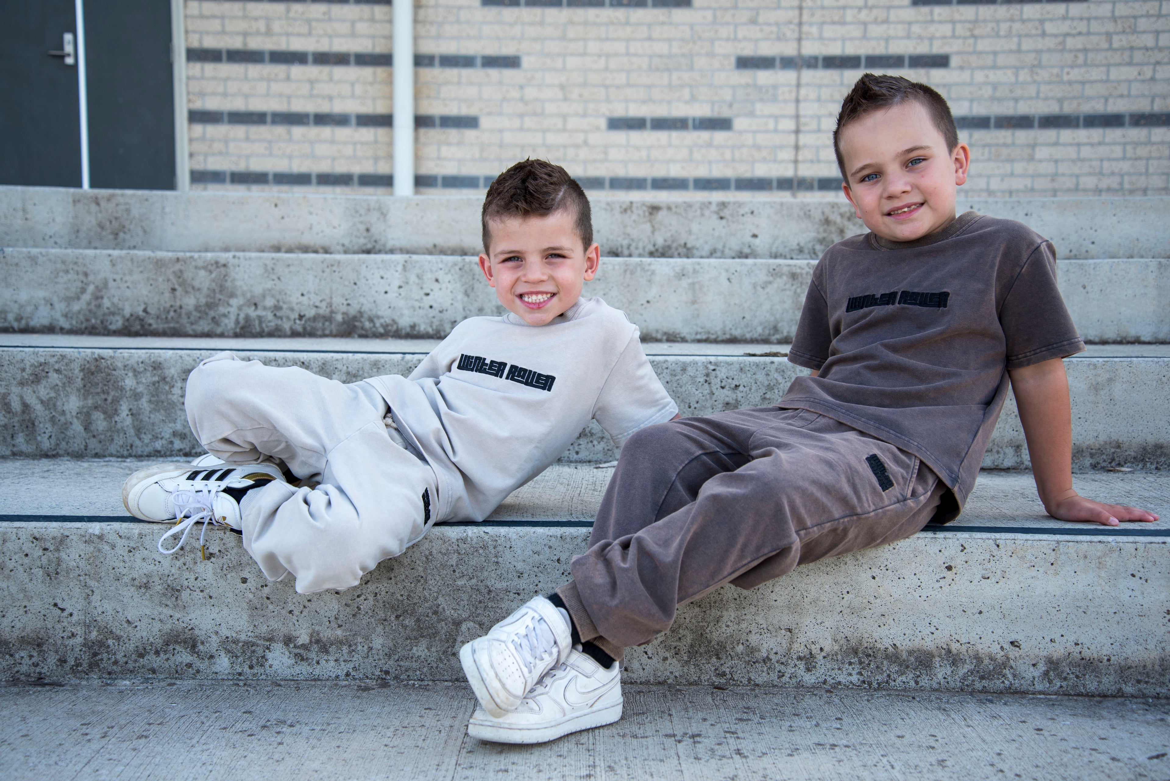 Luxe Acid Wash Joggers - Vintage Smoke - Winter + Raven