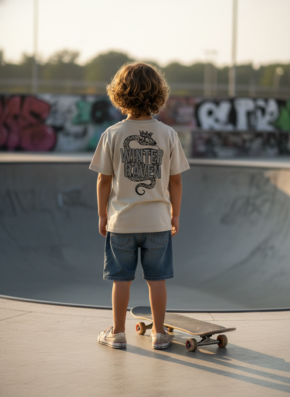 Crowned Coil Kids T-Shirt - Vintage Stone